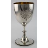 Silver shooting (probably) Prize Cup/Goblet - presented for competition to the 3rd. Lincoln Rifle