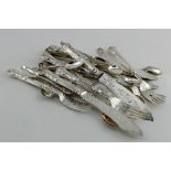 Collection of Victorian silver to include eleven silver tea spoons each hallmarked London 1887 by
