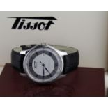 Gents stainless steel cased Tissot "Sovereign" chronometer wristwatch, the bi-colour dial with black