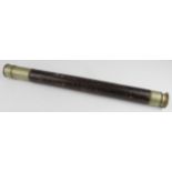 Single drawer leather cased telescope, extended length 60cm approx. (sold as seen)