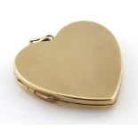 9ct large heart shaped locket, hallmarked Birmingham 1994, total weight 18.2g