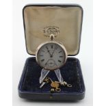 Silver open face pocket watch 'The Express English Lever, J. G. Graves, Sheffield', hallmarked 'J.