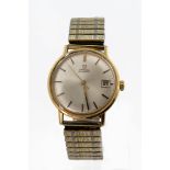 Gents 9ct cased Omega automatic wristwatch, not working