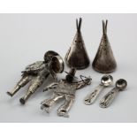 Peruvian silver items (6) - all unmarked except one is marked "Peru 925". The lot comprises two