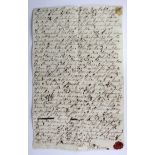 Burglary interest. A manuscript single sided letter, dated 1755, addressed to the constable of