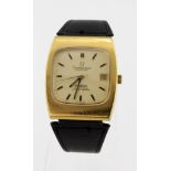 Gents stainless steel backed square faced Omega Constellation automatic chronometer wristwatch