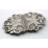 Silver nurses buckle, Hallmarked Birmingham 1962