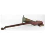 Single string Ephonella Viol with horn, length 83cm approx.