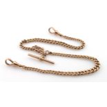 9ct gold pocket watch chain. Approx length 39cm, total weight 39.1g