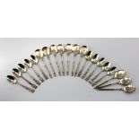 Twenty French silver teaspoons, comprising two sets of ten spoons, weight 200g approx.
