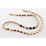 9ct Gold Coffee Bean necklace 16 inch length weight 14.0g