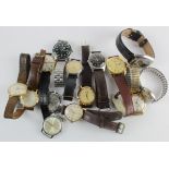 Collection of fourteen (14) gents automatic / manual wind wristwatches, makes include Montine, Avia,