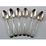 Six Scottish Provincial silver teaspoons, circa 1800, hallmarked 'William Constable, Dundee', weight