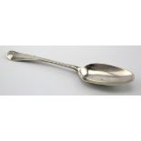 George II Hanoverian pattern silver tablespoon London 1754 by Roger Hare. Length 20.5cm,weighs