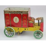 German Lehmann tinplate clockwork delivery van (no. 550), missing driver, length 13.5cm approx.