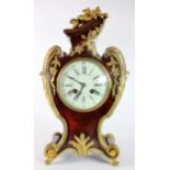 French boulle mantle clock, Roman numerals to dial, movement stamped 'Medaille D'Argent 1889',