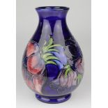 Moorcroft baluster vase, impressed mark & signed to base, height 19cm approx.