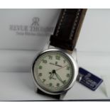 Gents Revue Thommen automatic wristwatch. The cream dial with arabic numerals, as new boxed with