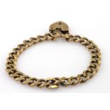 9ct Gold Curb Bracelet suitable for charms weight 27.0g