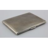 Silver engine -turned cigarette case hallmarked P&B Ld. London 1940. Weighs 5.75oz approx.