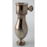 Silver plated ham bone holder (?), stamped 'Christofle', engraved initial 'D' to side, length 15.5cm