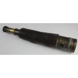 Four drawer telescope by Edmund Wheeler, circa 19th Century, some dents, extended length 106.5cm