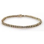 9ct Gold Tennis Bracelet with approx 1ct weight of Diamonds weight 12.9g