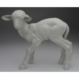 Third Reich interest. An original baby lamb porcelain figure by Allach, stamped to underbelly '