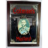 Advertising. An original Colmans Mustard advertising mirror, depicting a portrait of George V,