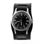World War II military issue Vertex wristwatch "Dirty Dozen" type. Inscribed on the back "w.w.w ^ A