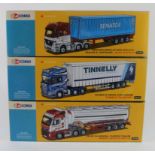 Corgi 50th Anniversary. Three 1:50 scale diecast models, comprising Volvo FH General Purpose