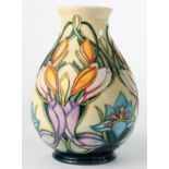 Moorcroft baluster vase, circa 2004, with floral decoration, printed & painted marks to base, signed