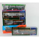 Corgi Eddie Stobart. Four 1:50 scale diecast models, comprising DAF XF Space Cab (CC13207); Scania