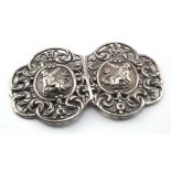 Silver nurses buckle, Marked 800 Kremos