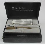 Marlen silver ballpoint pen, stamped '925', contained in original case, with outer cardboard
