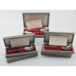 Collection of boxed Silver spoons all "The Leicester Spoon". All reproduction struck in silver by