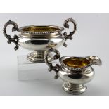Georgian three piece Edinburgh silver tea-set, slight dents to teapot and sugar basin. Has wear to