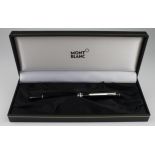 Montblanc Meisterstuck Pix black rollerball pen, contained in Montblanc case