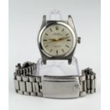 Gents stainless steel cased Rolex oyster wristwatch inside case marked 2940, with a non Rolex