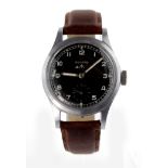 World War II military issue Record wristwatch "Dirty Dozen" type. Inscribed on the back "w.w.w ^