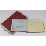 Two autograph albums, containing numerous signatures, including Bob Monkhouse, Julie Andrews ,