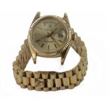 Gent's 18ct gold cased Rolex Oyster Perpetual Day-Date. marked between lugs 1803 & 4134826. Comes