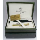 Montegrappa silver fountain pen, stamped '925', with guarentee card. contained in original case,