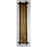 Victorian oak cased Admiral Fitzroy barometer, height 99cm, width 25cm approx.