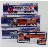 Corgi Hauliers of Renown. Four 1:50 scale diecast models, comprising Scania R Nooteboom Step Frame