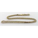 14ct White & Yellow Gold Rope Chain 24 inch length weight 11.4g