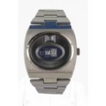 Gents Gerard stainless steel cased Parini "Digital" automatic wristwatch on a stainless steel