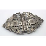 Silver nurses buckle. Hallmarked Chester 1898