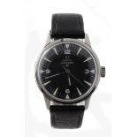 Gents stainless steel cased Omega seamaster 30 manual wind wristwatch (circa 1964). The black dial