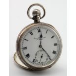 Gents Silver open face pocket watch by James Wadsworth, Manchester. Hallmarked Birmingham 1928.